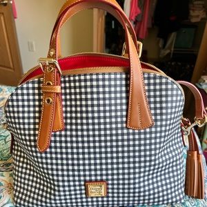 Dooney and Bourke gingham Audrey satchel